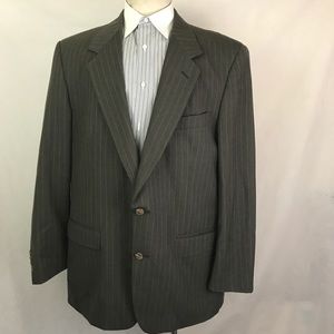 Evan Picone Blazer Brown Striped 46L